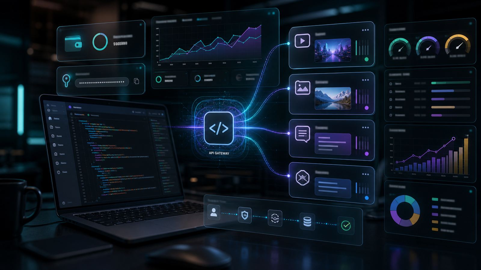 AI API model routing console and usage dashboard