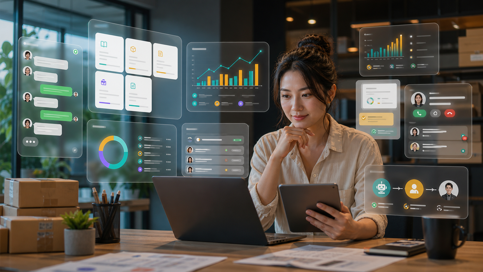 AI business automation dashboard for Thai SMEs