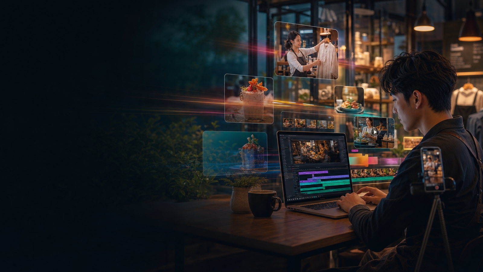 AI video creation background for Thai merchants