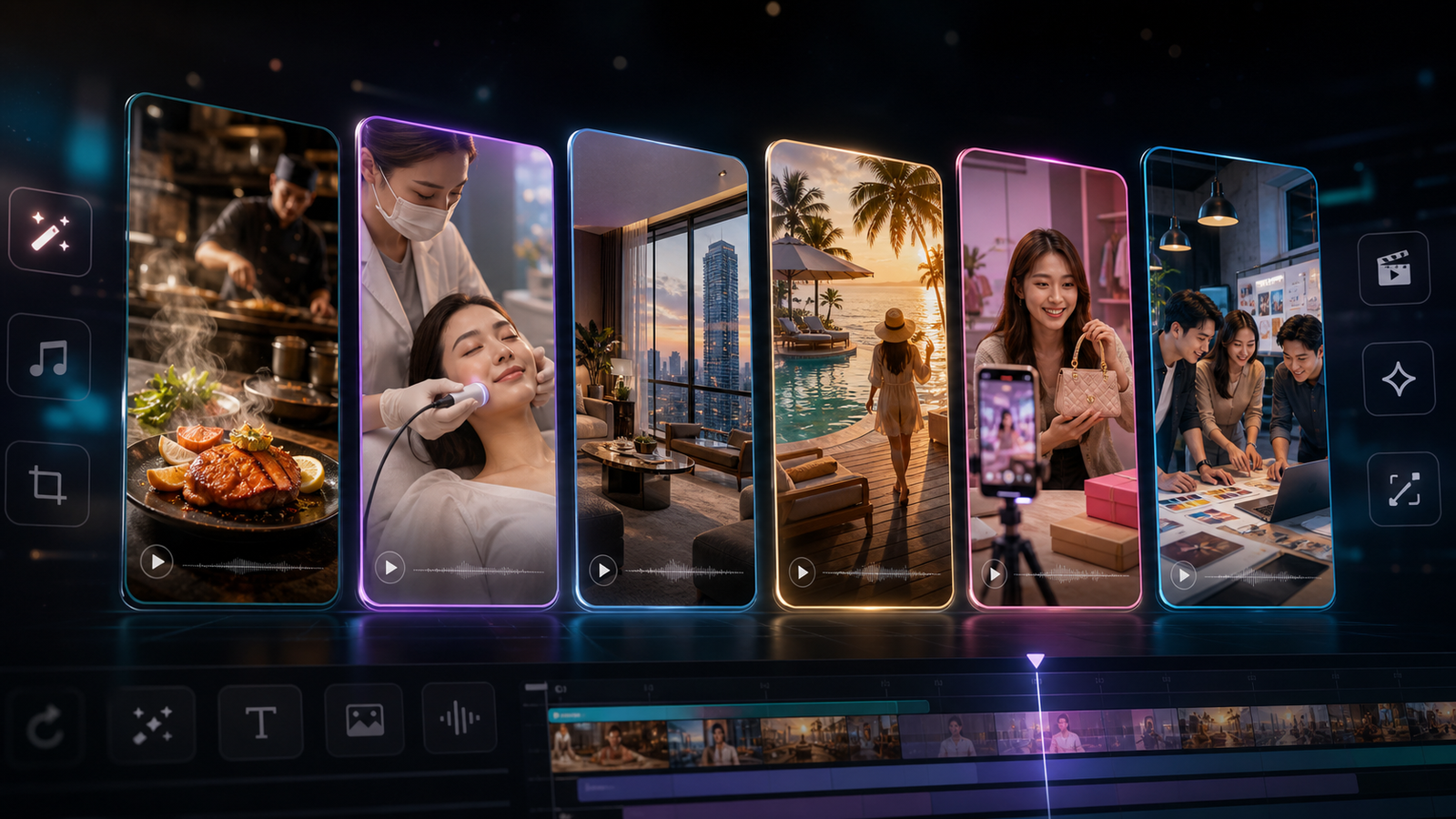 Gallery of AI video templates for Thai businesses